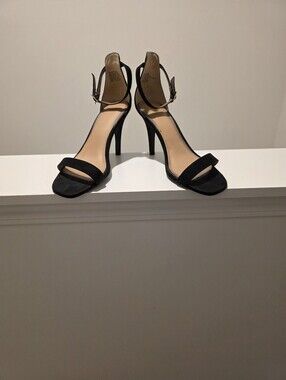 Elegant Black Ankle-Strap Women's Heels